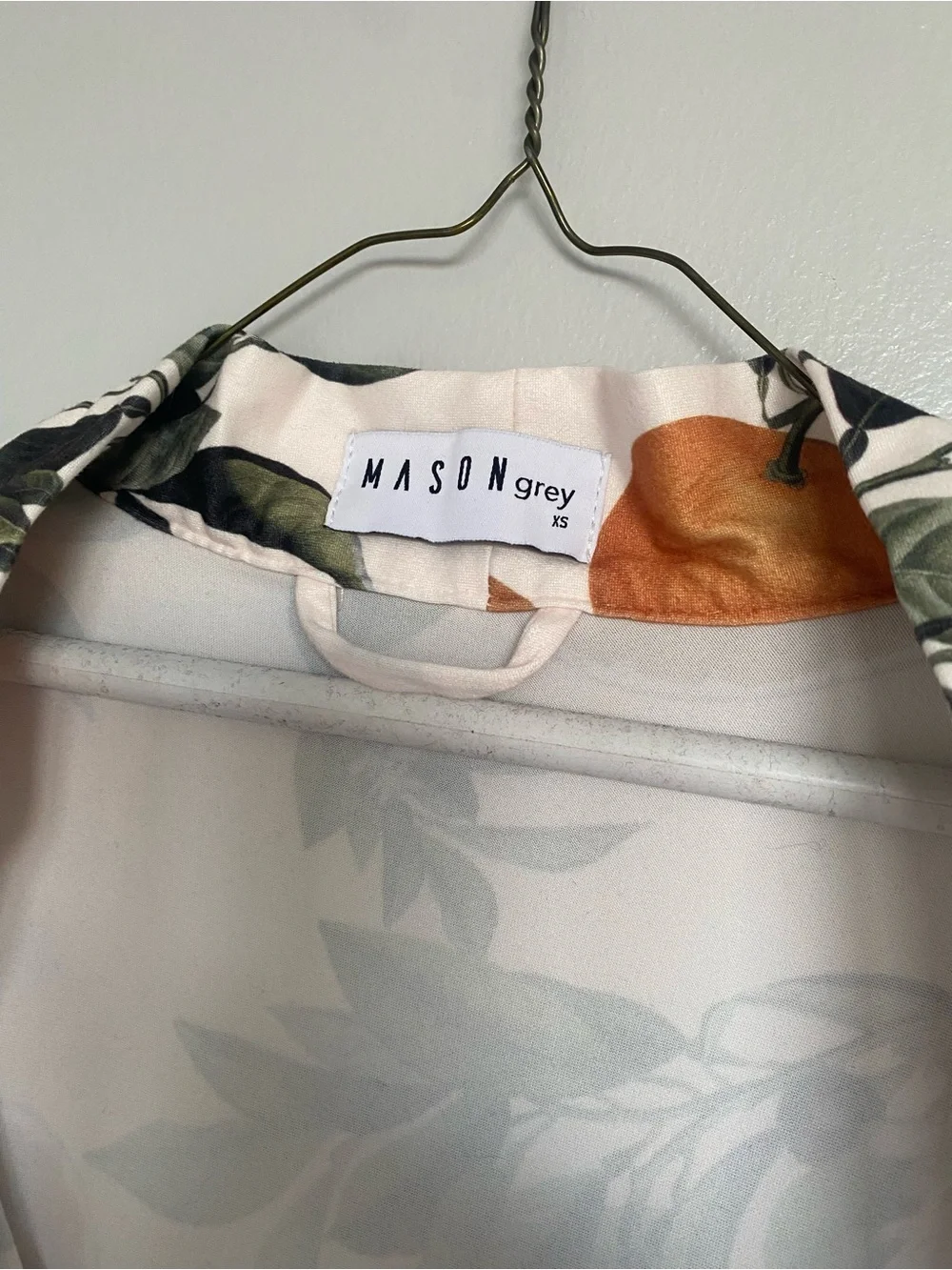 Mason Gray Orange Pattern Robe - Picture 3 of 5